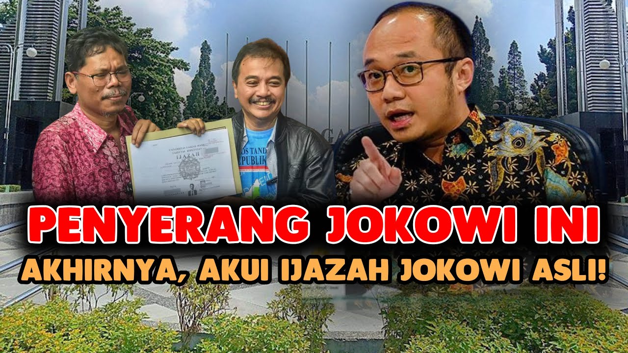 Penyerang Jokowi ini Akui Bahwa Tuduhan Ijazah Jokowi Palsu, Gosip Politik Belaka