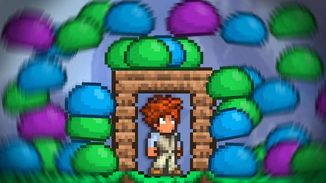 Trying terraria with 30x enemy spawn rate. (WTF)