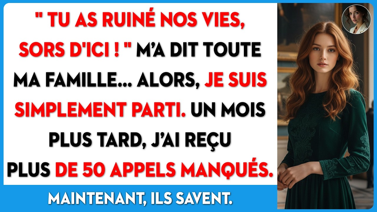 Je suis parti, coupant les ponts après qu'ils m'ont tout reproché. Un mois plus tard...