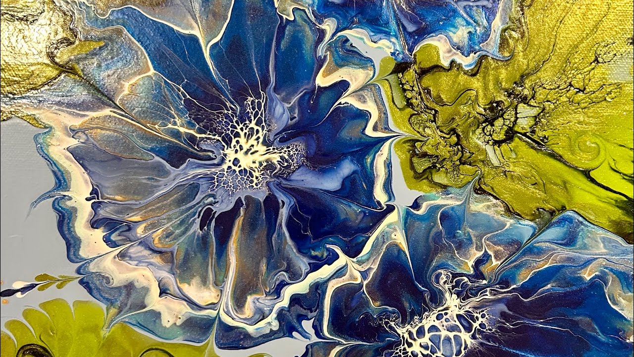 Beautiful Blue #acrylicbloom Flower Trio￼