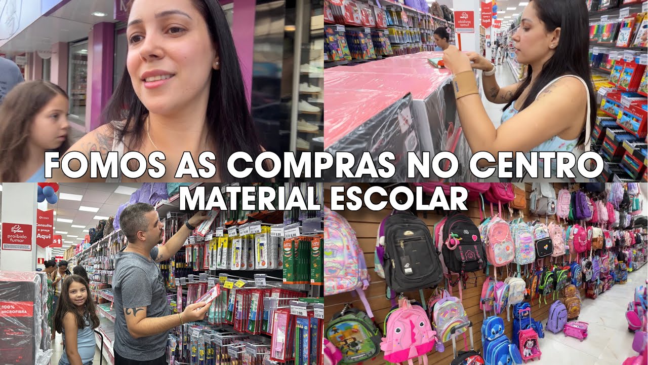 FOMOS &Agrave;S COMPRAS! 🛍️ Material Escolar 2026 barato no Centro! (Economizamos muito?)