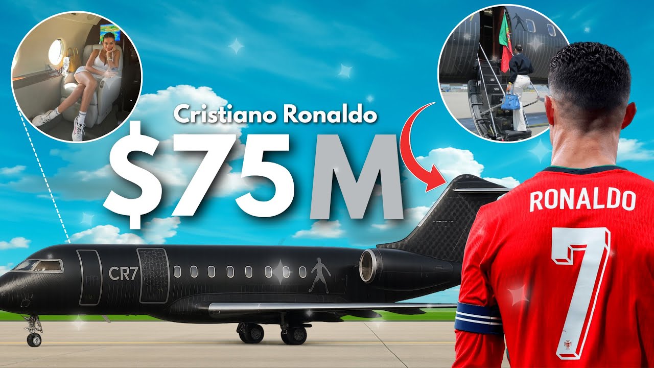 Inside Cristiano Ronaldo’s $70M Private Jet | The Flying CR7 Mansion 🔥🛩️