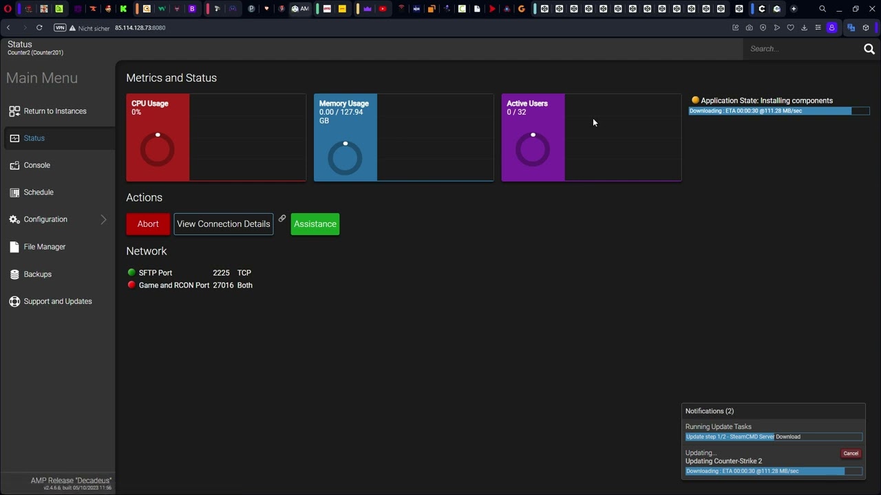 Counter SDtrike 2 Server erstellen Windows/ AMP CubeCoders Webinterface