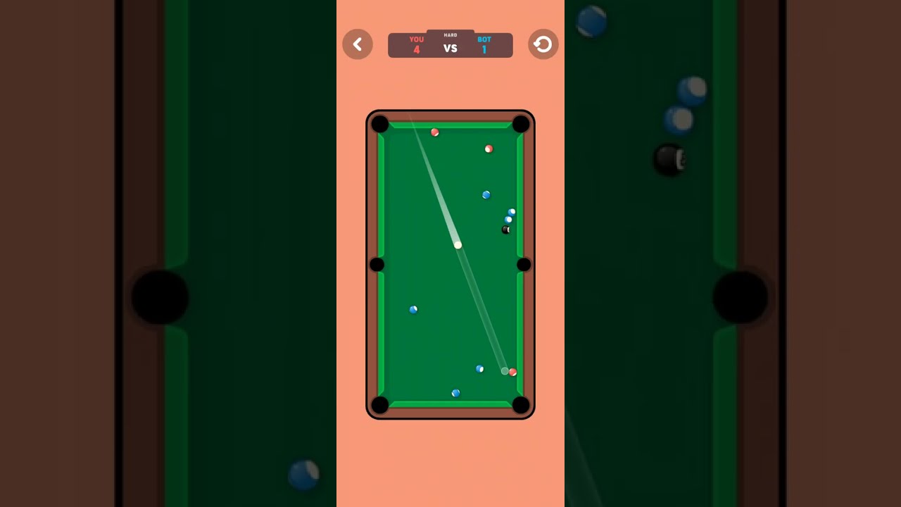 Playing Pool (Offline) is fun during a long flight #minigames #mobilegame #pool