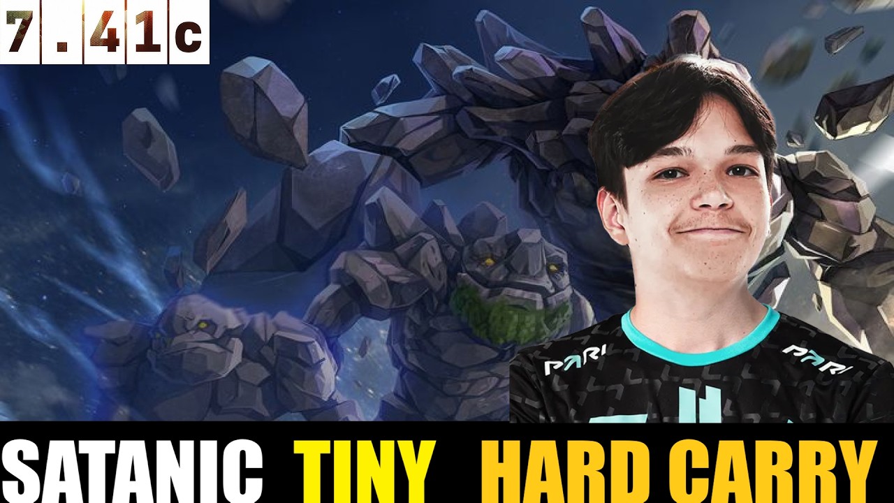 🤯 SATANIC [TINY] КЕРРИ 7.41C - DOTA 2 МАТЧ С ВЫСОЧАЙШИМ MMR #dota2 #dota2геймплей