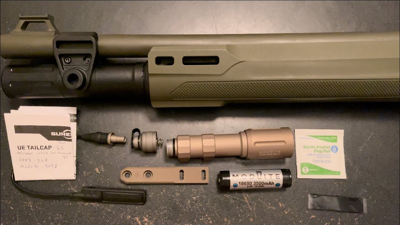 Различные варианты крепления фонаря на тактическое ружье Beretta 1301 и его установка. #fyp