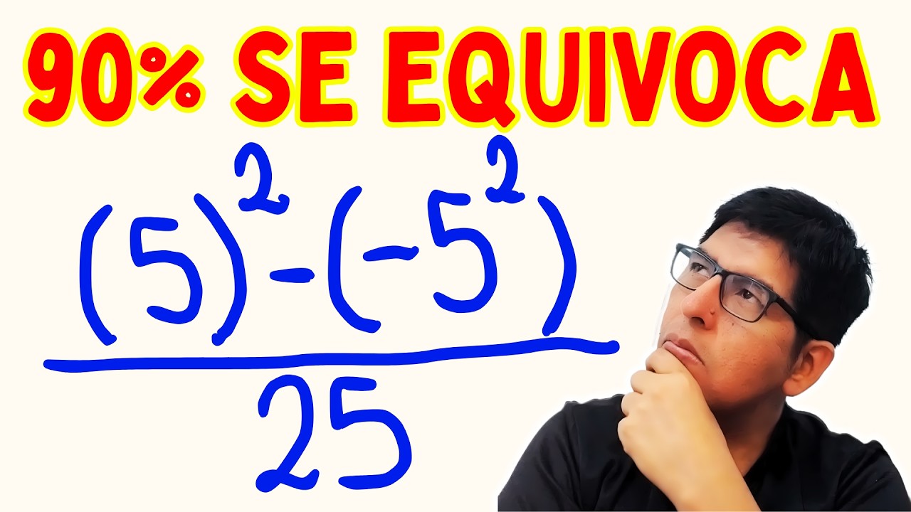 ❌ EL ERROR QUE TODOS COMETEN 5² vs -5² | Desafío Matemático