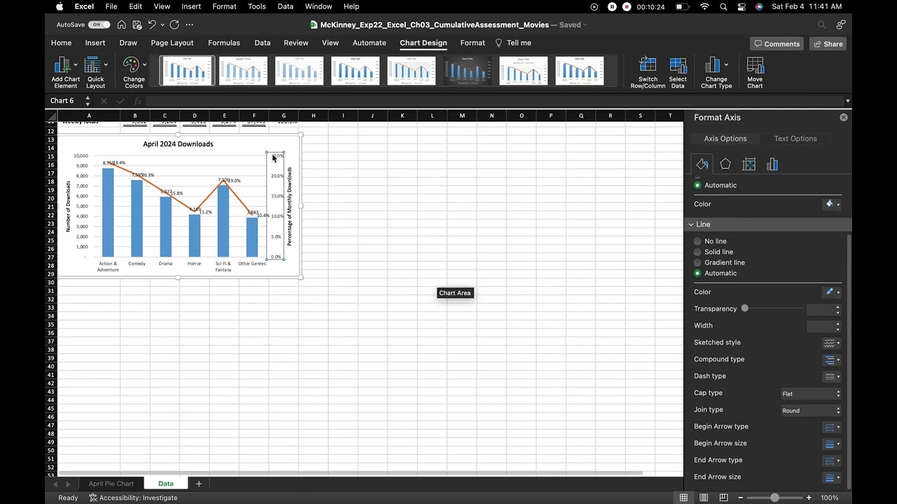 Excel Chapter 3 Cumulative Assessment   Movies PC and Mac