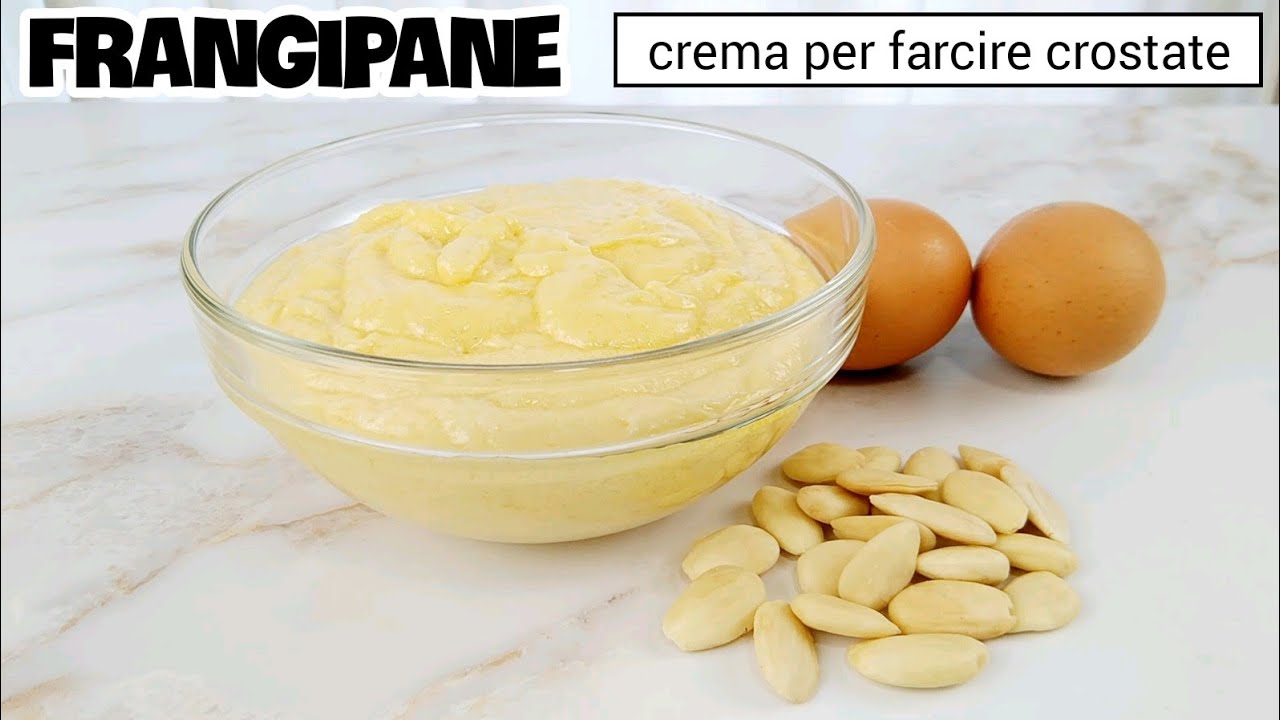 Frangipane, crema per farcire crostate e tartellette. Ricetta base della pasticceria. Senza farina