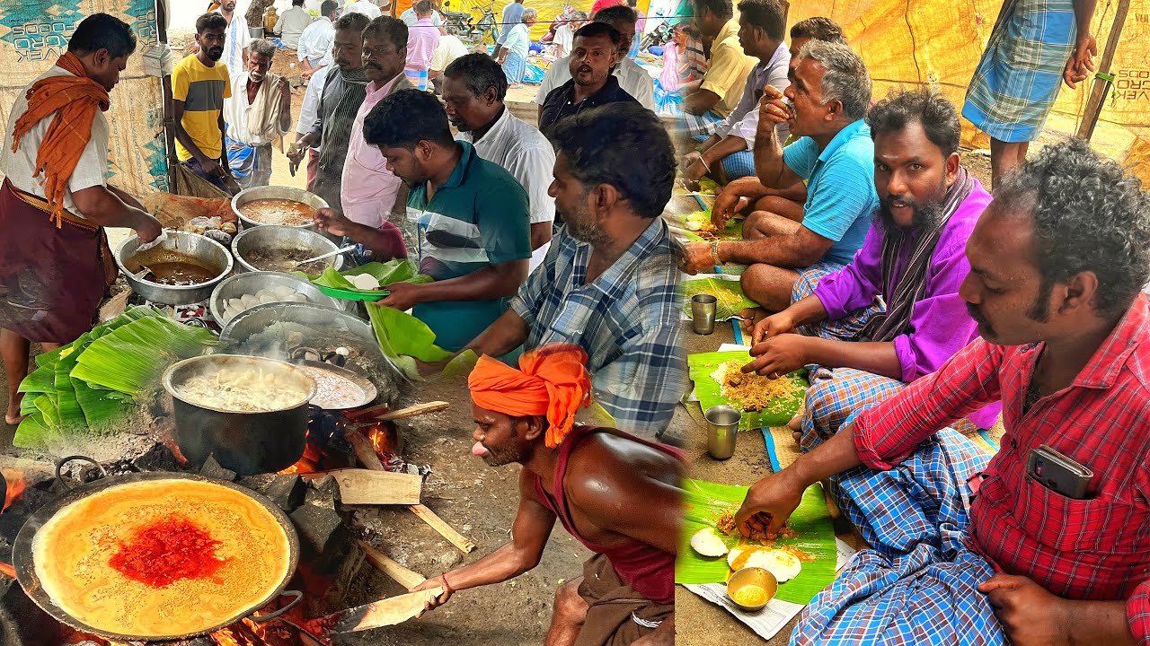 இதுபோல் கண்டதில்லை வெறித்தனமான ஆட்டு சந்தை சாப்பாடு  - Sandhai Sappadu Kadai - Karthiks View