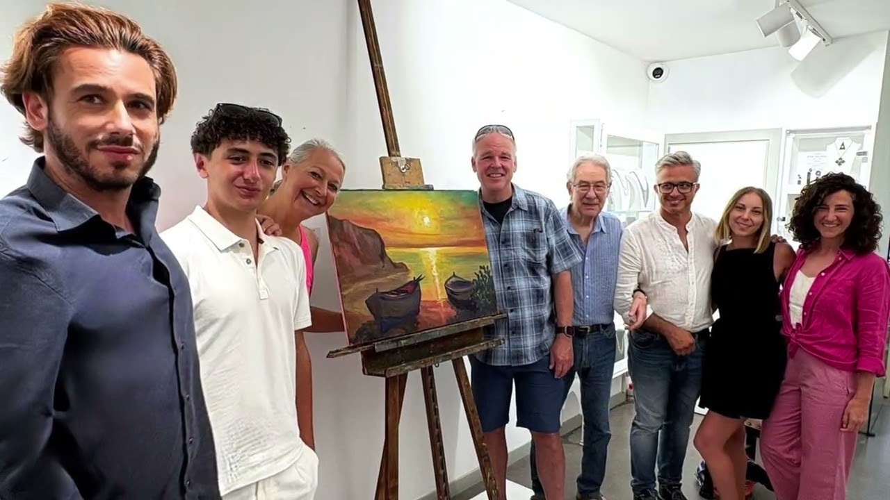 A top-notch experience for Americans, painting alongside Maestro Chinnici. Taimeless Art Gallery