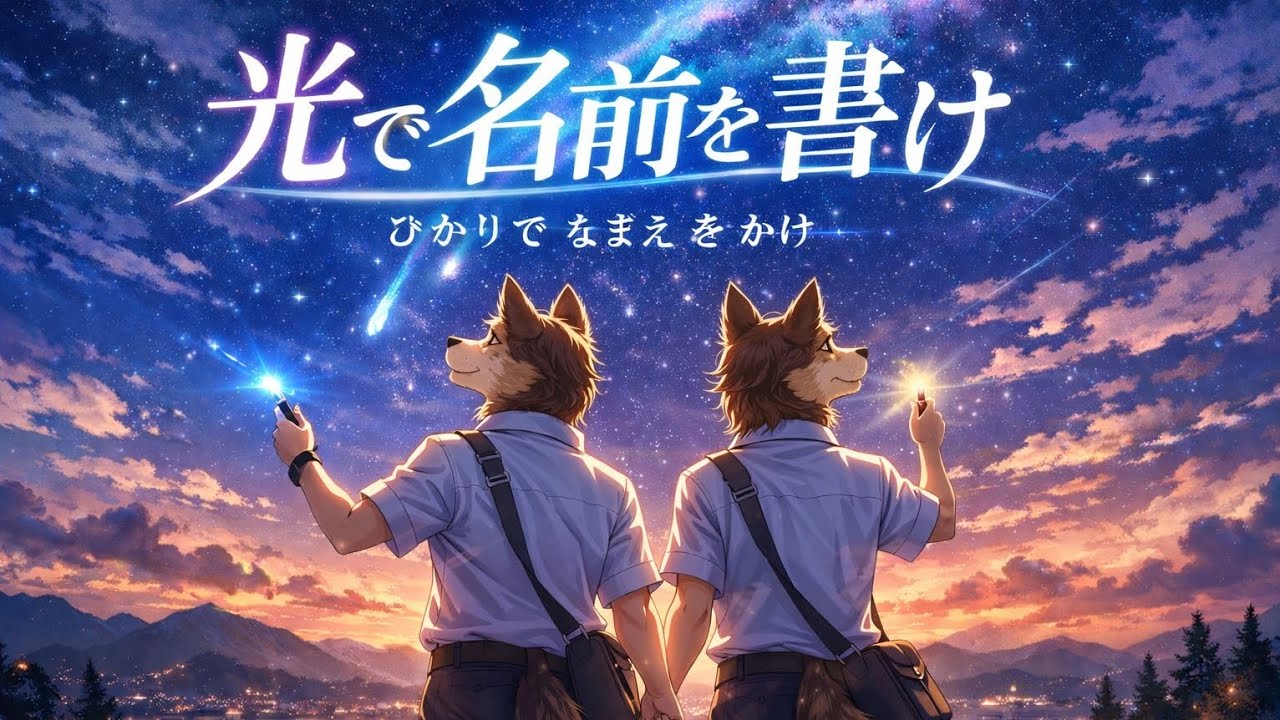 [AI音樂創作]犬忠良太-光で名前を書け  用光寫下自己的名字–●唱：Ai ●詞：犬忠良太