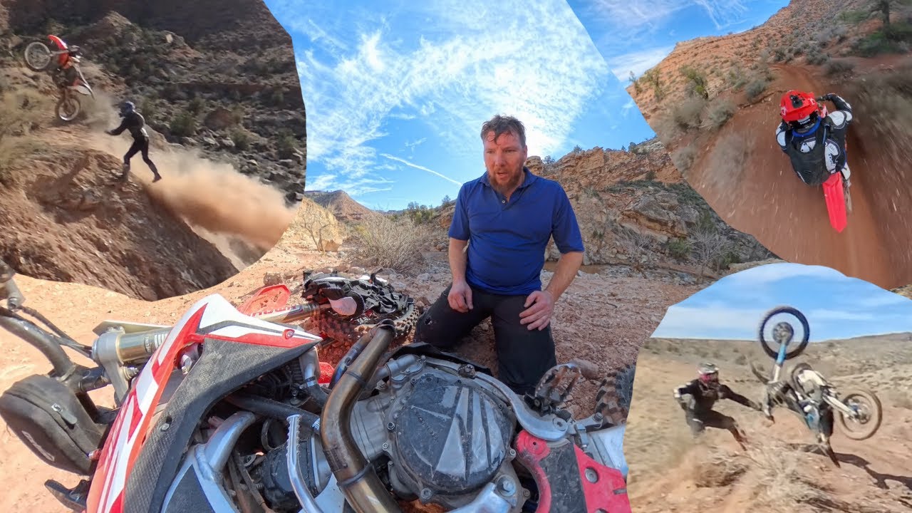 I Broke my Dirt Bike on Toquerville Twister single track trail, miles from the truck.