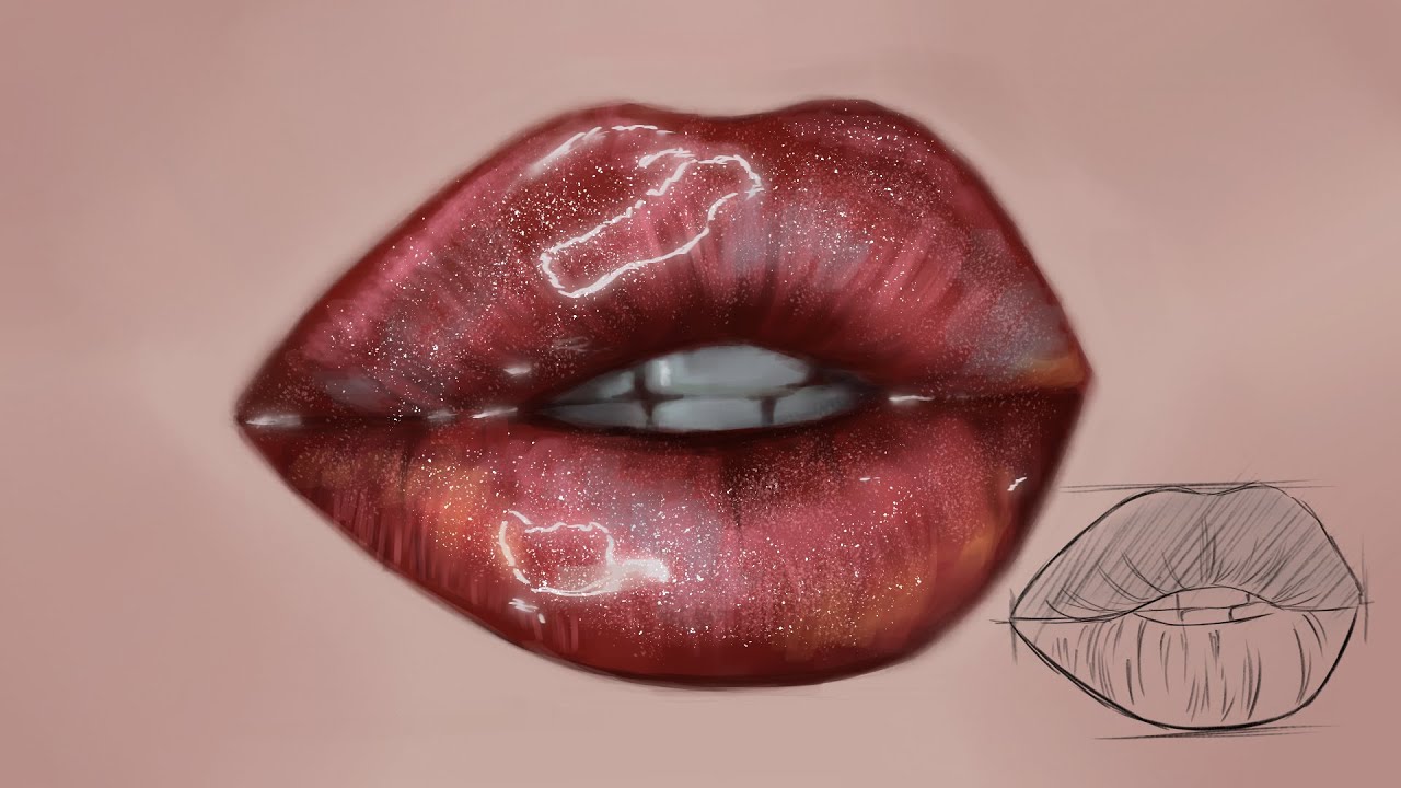 Lips Drawing Tutorial / With Rerefence Stepbystep Easy👄(SpeedPaint)