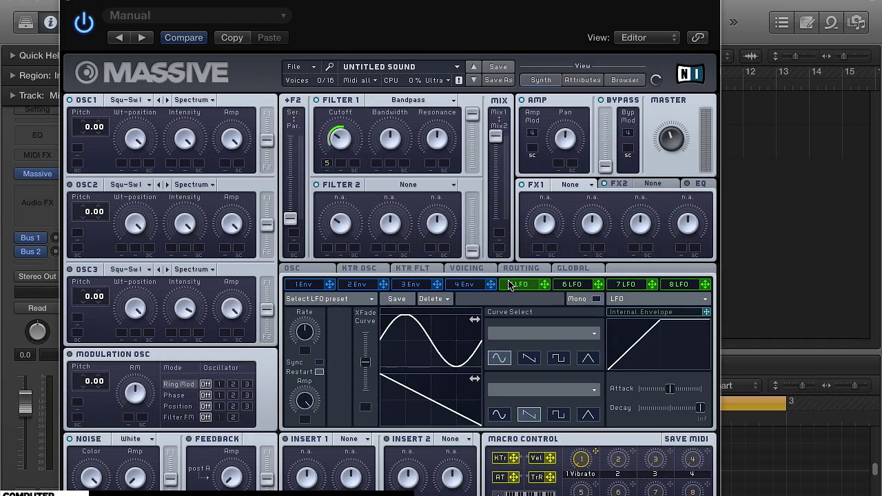 Sub Bass: Layering mid range bass and sub bass in Massive