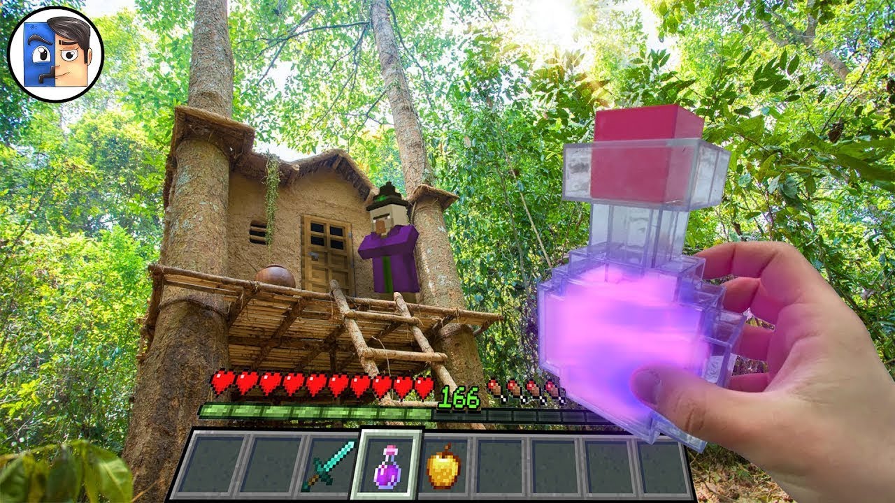 Minecraft in Real Life MOVIE REALISTIC WITCH HOUSE in Minecraft Real Life POV 創世神第一人稱真人版