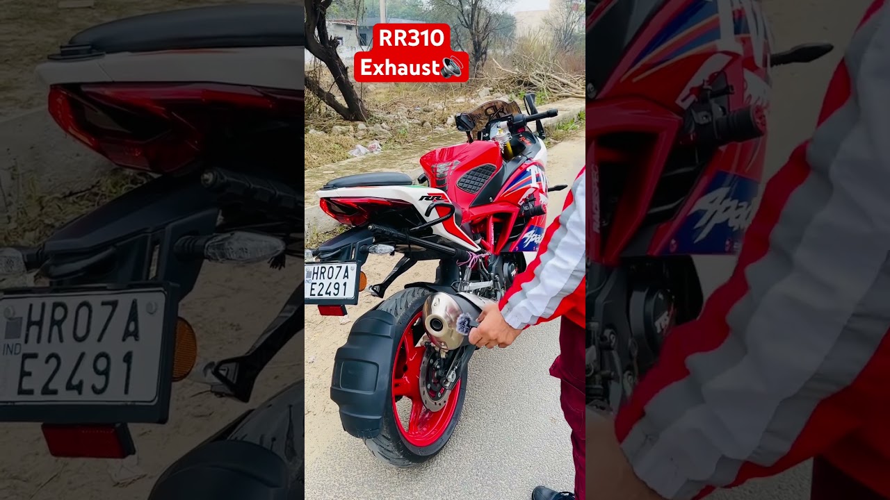 Exhaust Sound test of apache rr310 #exhaust #exhustfire #apacherr310bs6 #exhuastsound #shorts