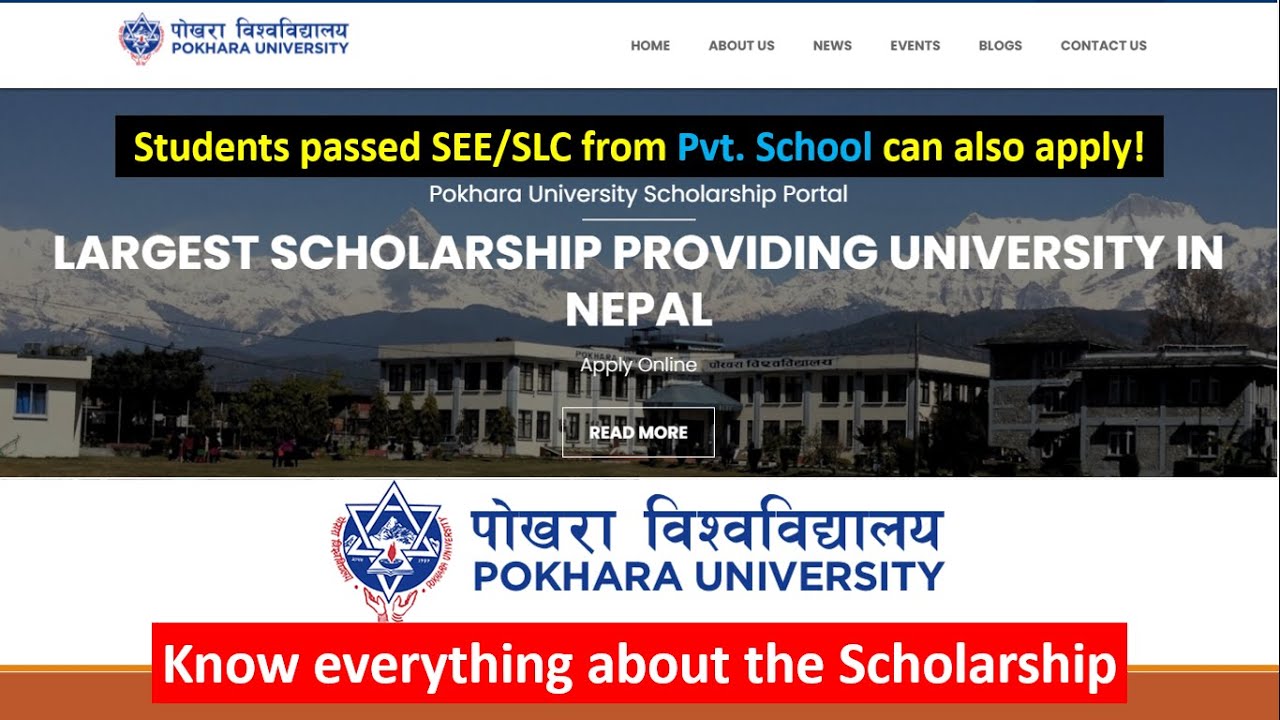 Scholarship Notice-2077 |Pokhara University |For both  Gov. & Pvt. School | IOE Entrance Preparation