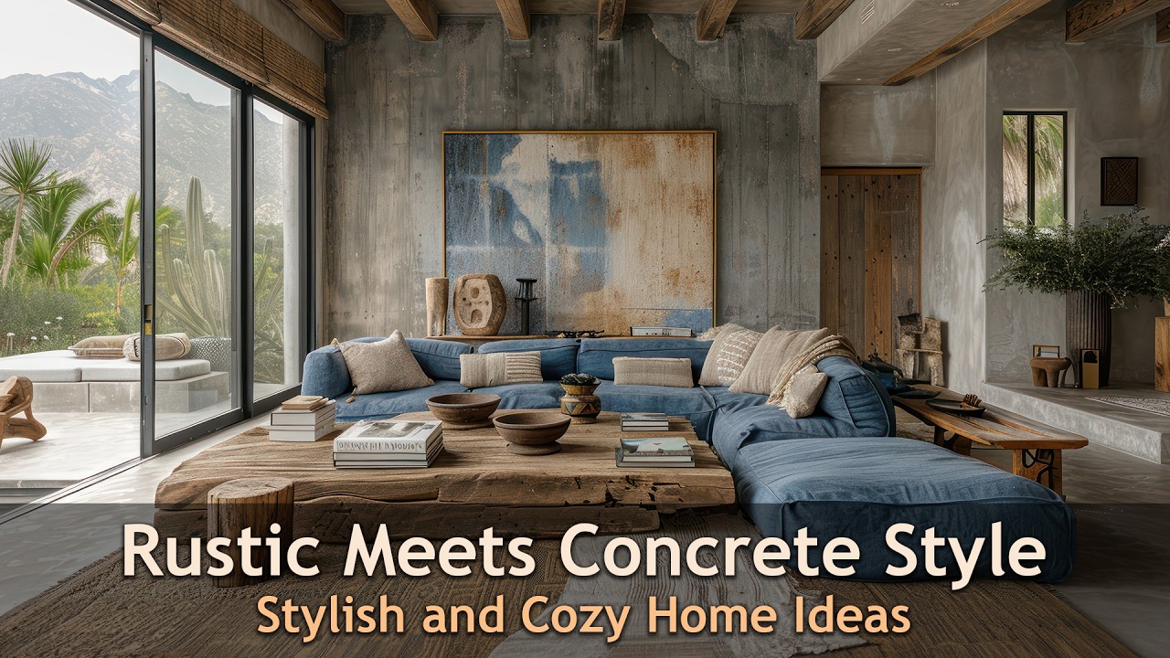 Rustic Meets Concrete: A Perfect Blend of Modern and Cozy