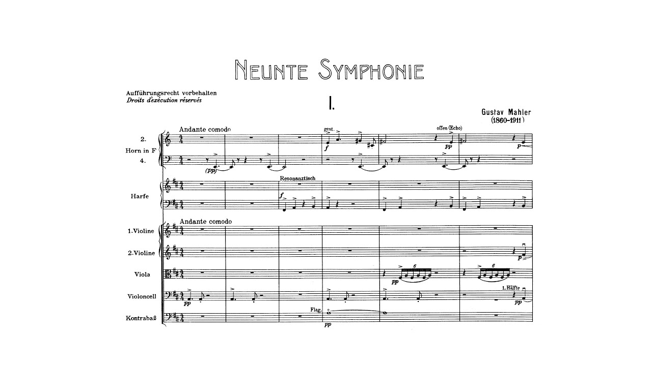 Mahler: Symphony No. 9 (with Score)