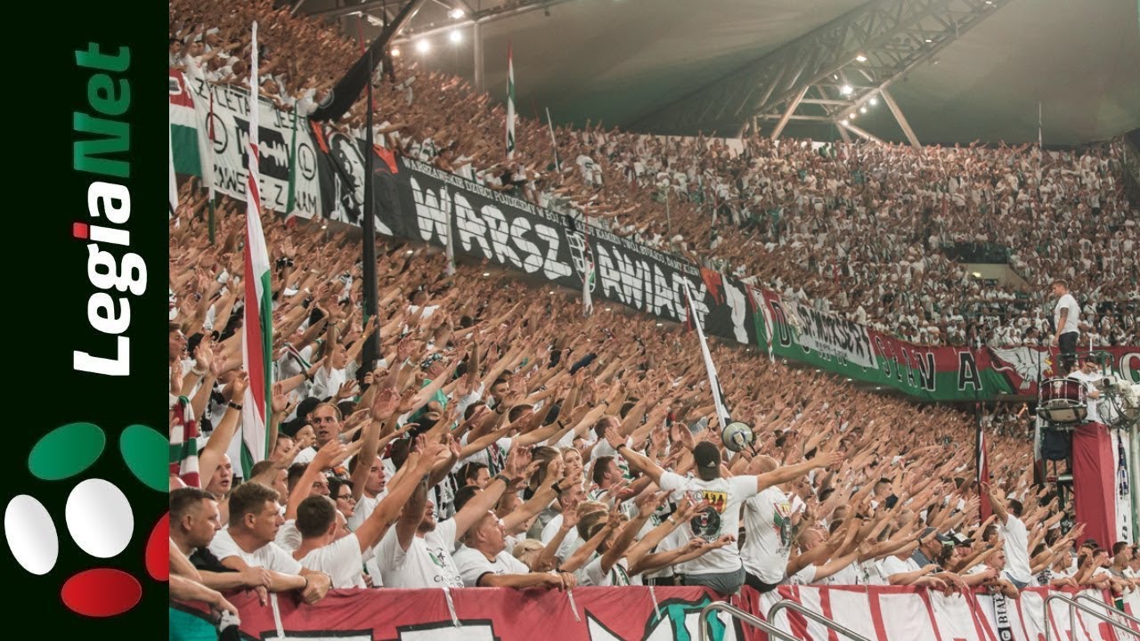 Doping kibic&oacute;w Legii na meczu z Rangers FC w Warszawie
