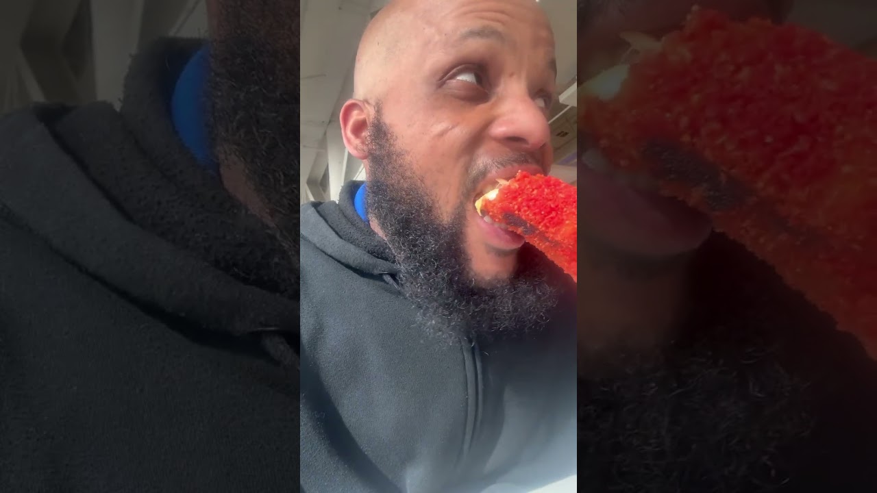 Korean corn dog hot Cheetos 8/10 so good try it