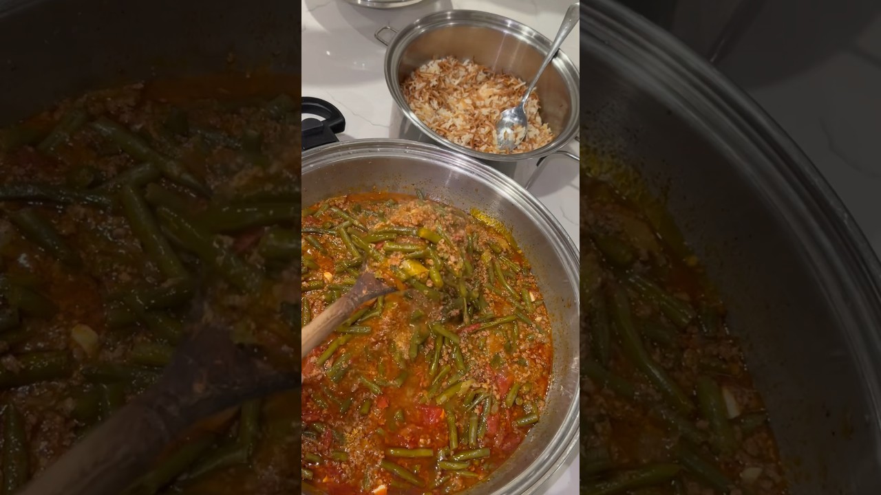 Braised Green Beans w/Ground Beef #foodies #recipe #food #greenbeansrecipe #greenbeans  #ytshorts