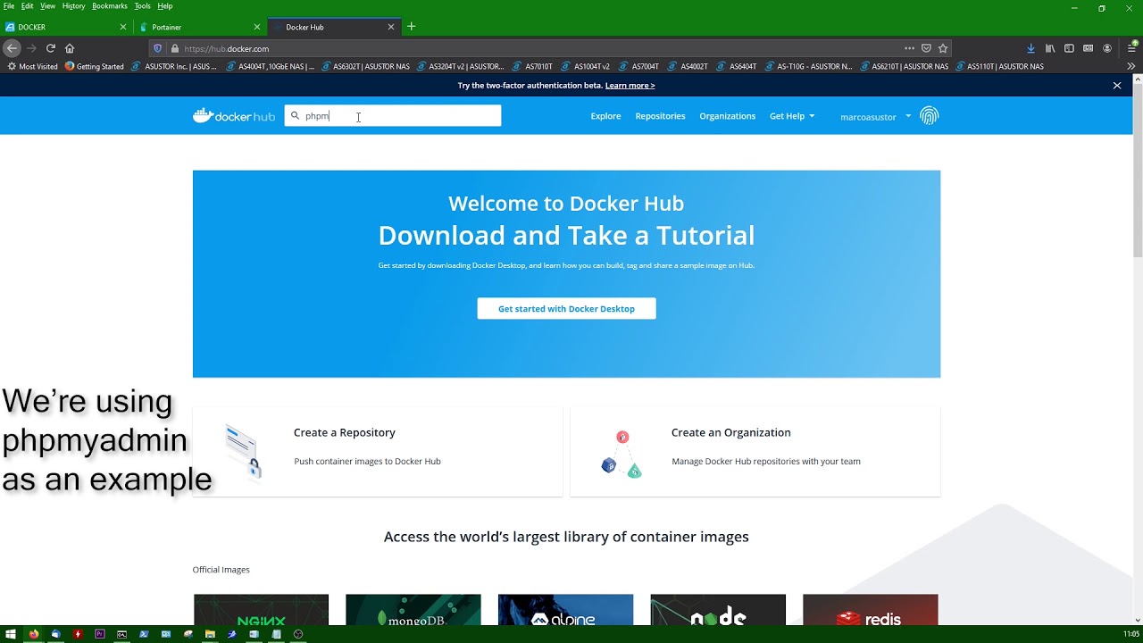 Using Portainer with an ASUSTOR NAS