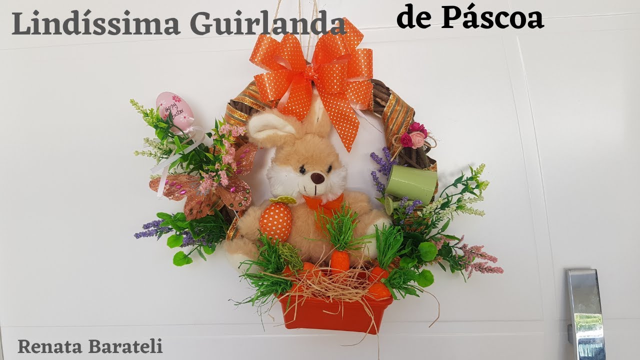 Artesantato de P&aacute;scoa/Lind&iacute;ssima Guirlanda de P&aacute;scoa/A Perua Chegoou!!