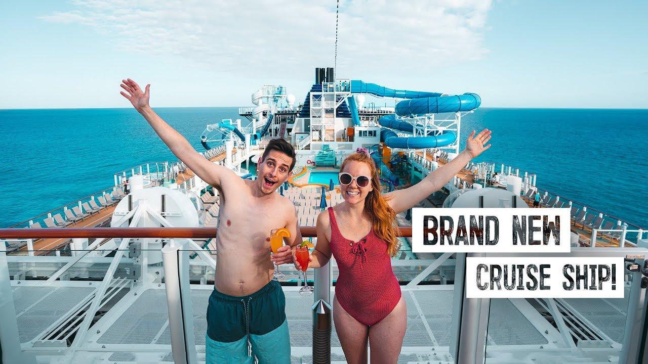 Boarding a BRAND NEW Cruise Ship! - Norwegian Encore Food & Ship Tour + Private Caribbean Island