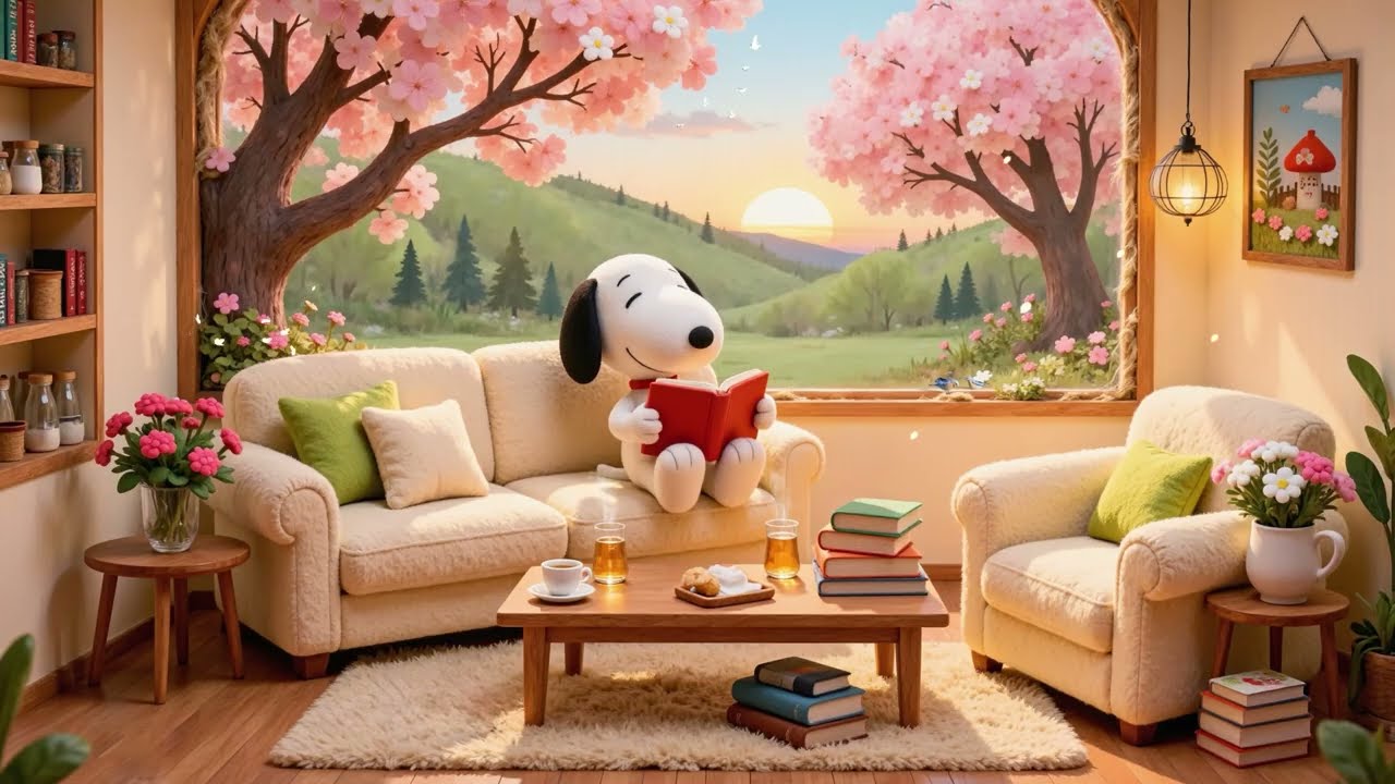 🌿 Snoopy’s Quiet Spring Escape 🌸 Relaxing Lofi Music for Study & Unwind