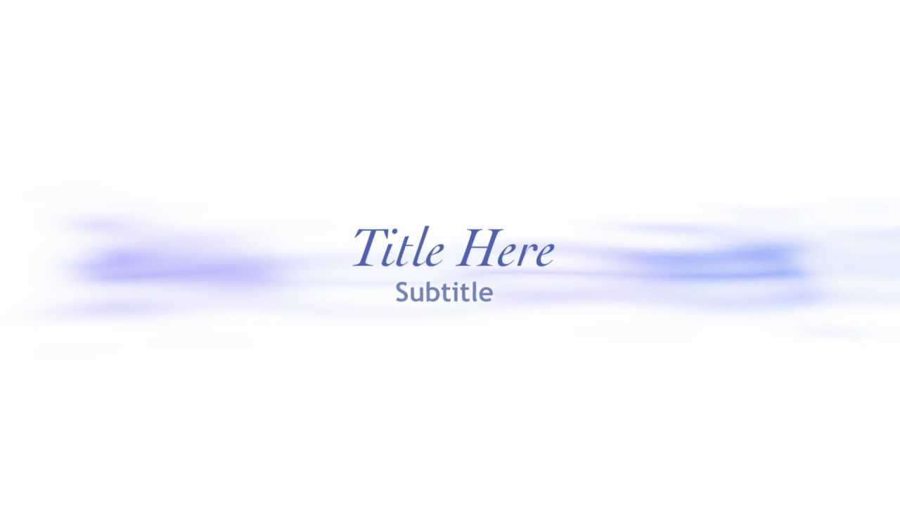Title Sequence: Elegant