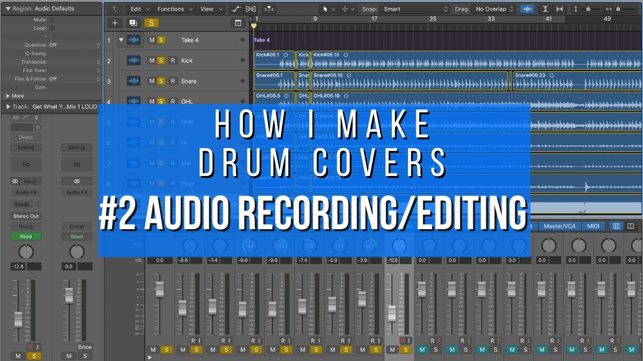 How I Make Drum Covers #2 Audio Editing