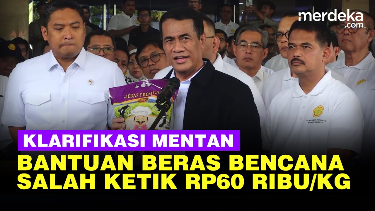 Mentan Amran Klarifikasi, Akui Salah Ketik Harga Beras Rp60 Ribu/Kg untuk Bencana Sumatera