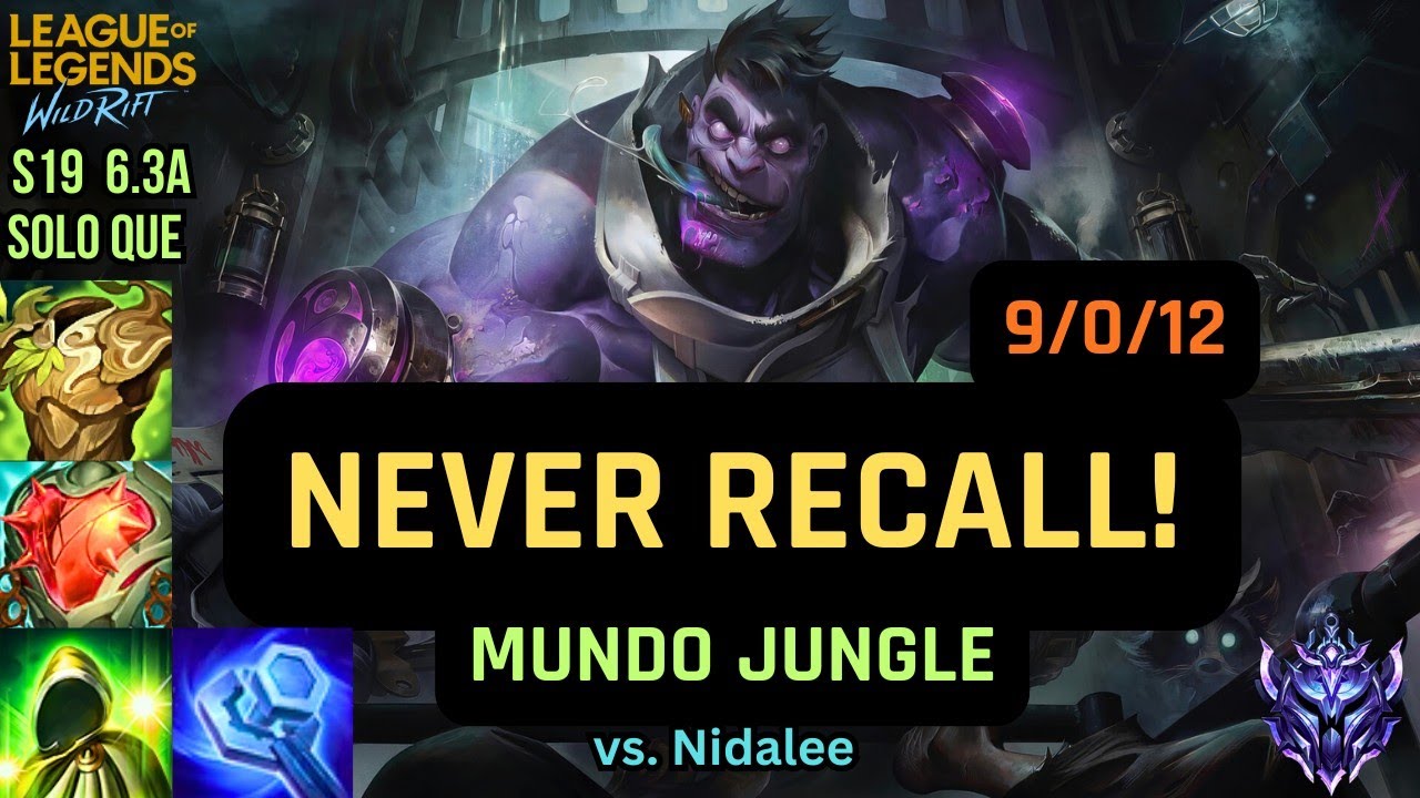NEVER RECALL MUNDO – Full Build Without Leaving the Map 💊 | Wild Rift
