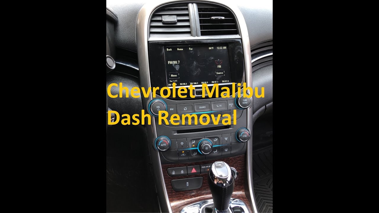 Chevrolet Malibu Dash Removal