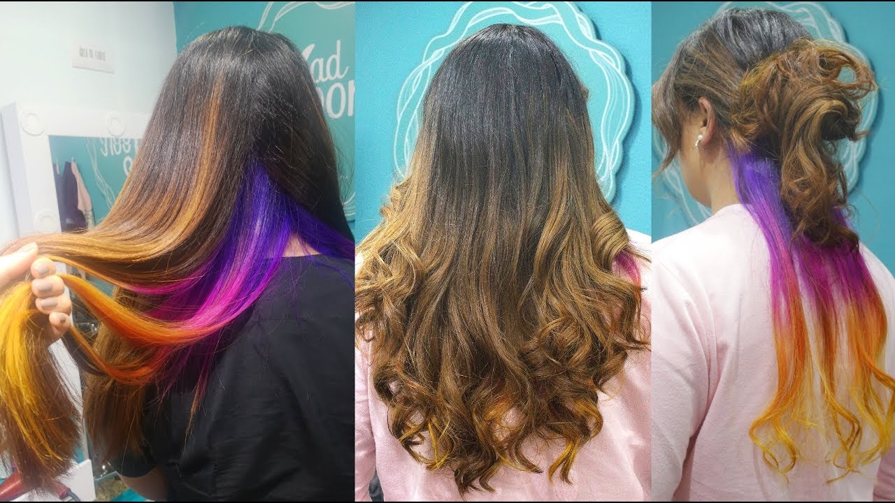 Balayage caramelo y capa fantasía | MadMoon Peluquería