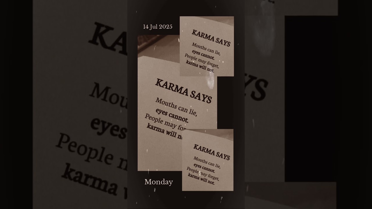 Karma always returns our karma