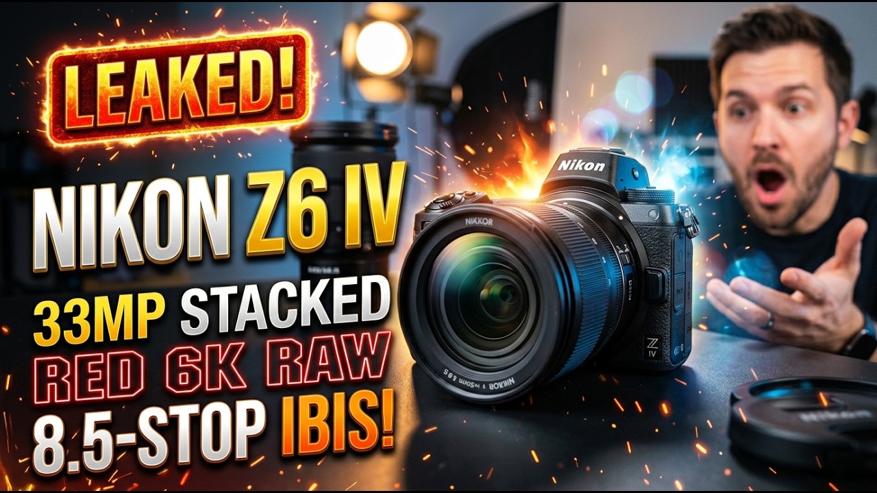 Nikon Z6 IV LEAKED: 33MP Stacked Sensor, RED 6K RAW & 8.5-Stop IBIS!
