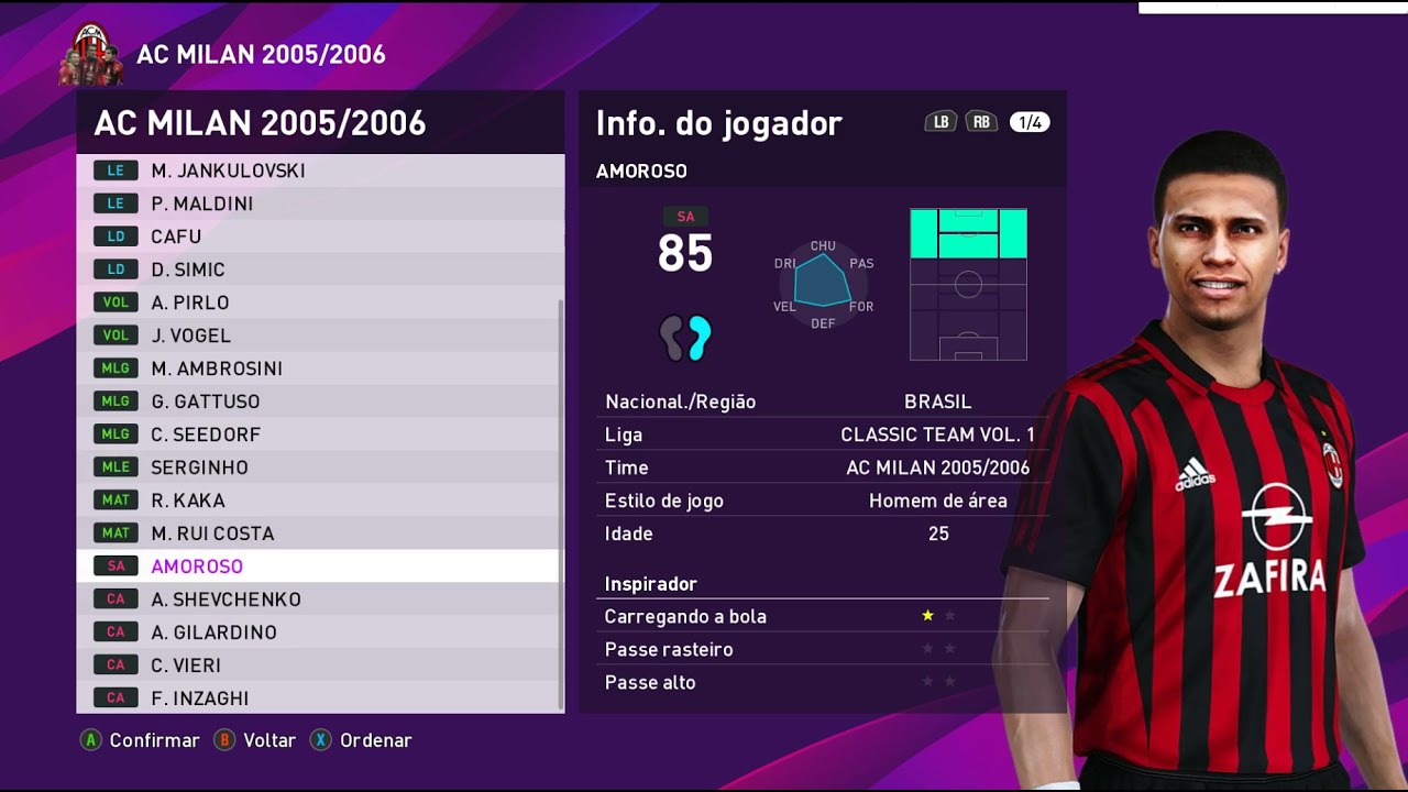 PES 2020/2021 CLASSIC TEAM 2005/2006 SEASON