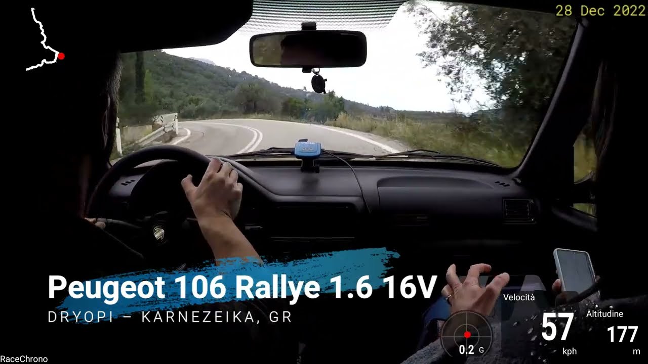 Touge Drive / Peugeot 106 Rallye 16V / Karnezeika, GR (foot camera)