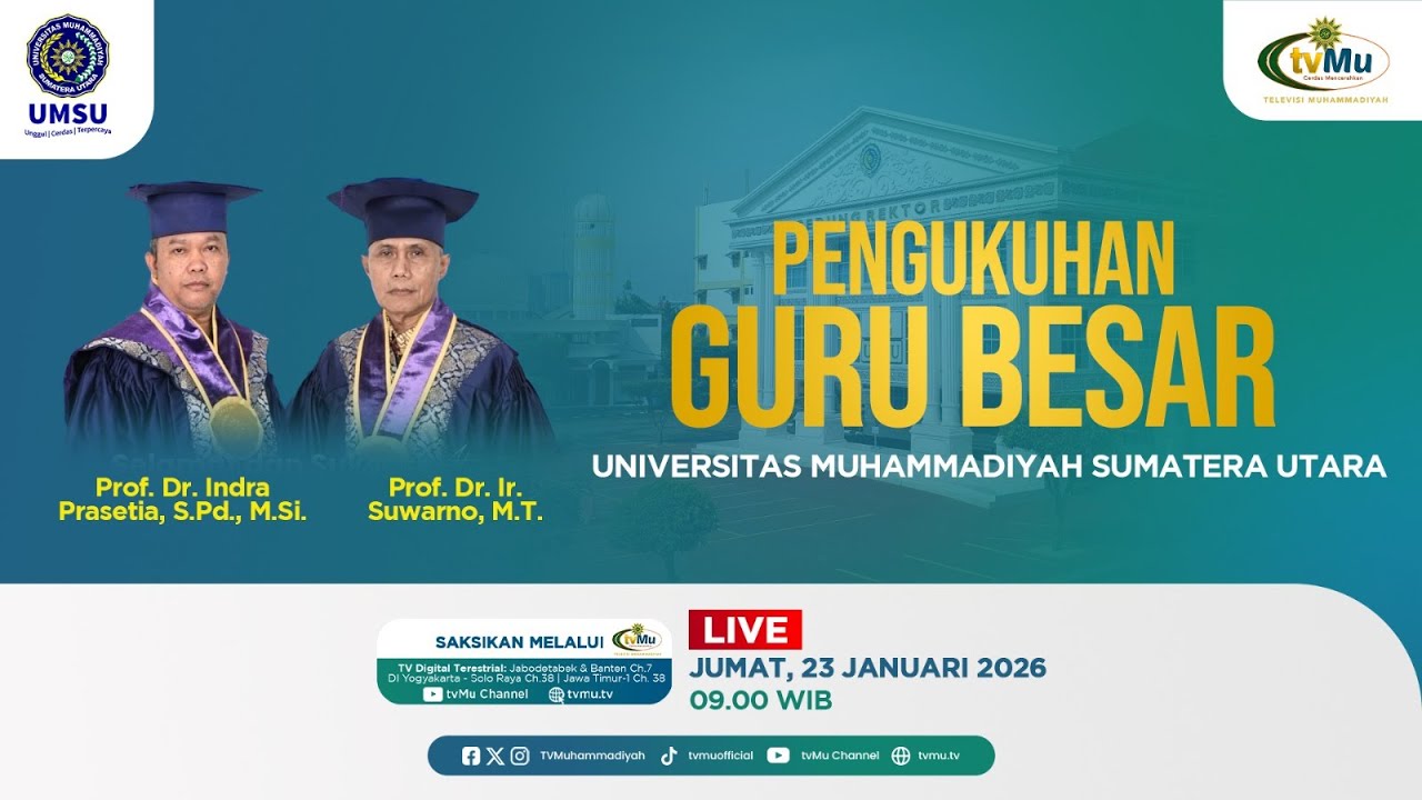 PENGUKUHAN GURU BESAR UNIVERSITAS MUHAMMADIYAH SUMATERA UTARA