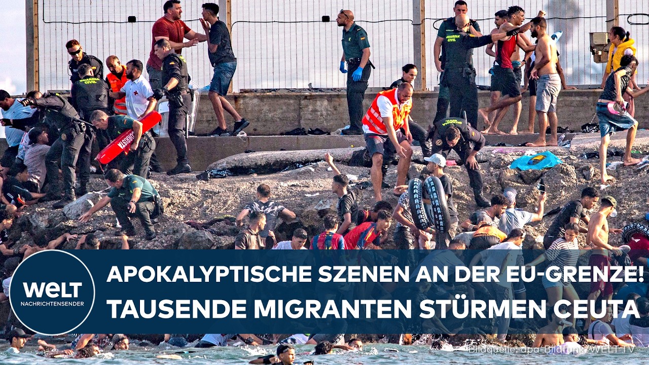 CHAOS IN CEUTA: Tausende Migranten st&uuml;rmen spanische Enklave &ndash; Aufnahmezentren kollabiert