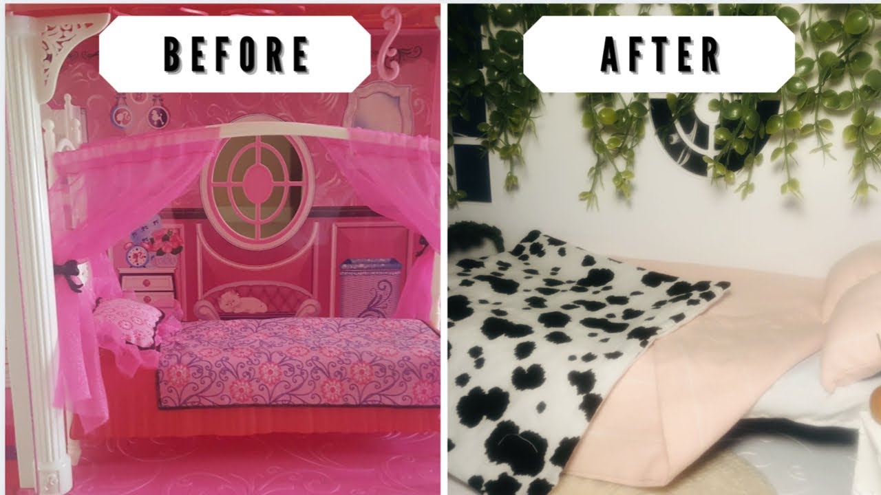Barbie House Makeover (How I transform Barbie's bedroom!)