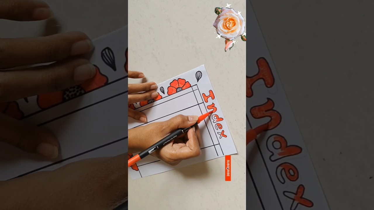 INDEX BORDER DESIGN/Index page designs/Index design for projects #viral #trending #art #shorts