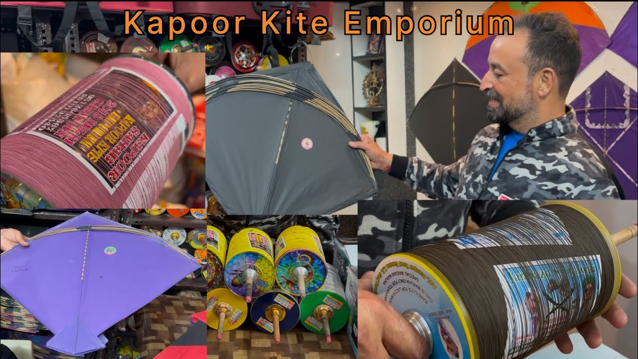 KAPOOR KITE EMPORIUM | 12 REEL में 10 REEL 123 MANJHA ?🤔| BHURE की ALPHABETICAL KITES😍 | ₹13 ADHI |