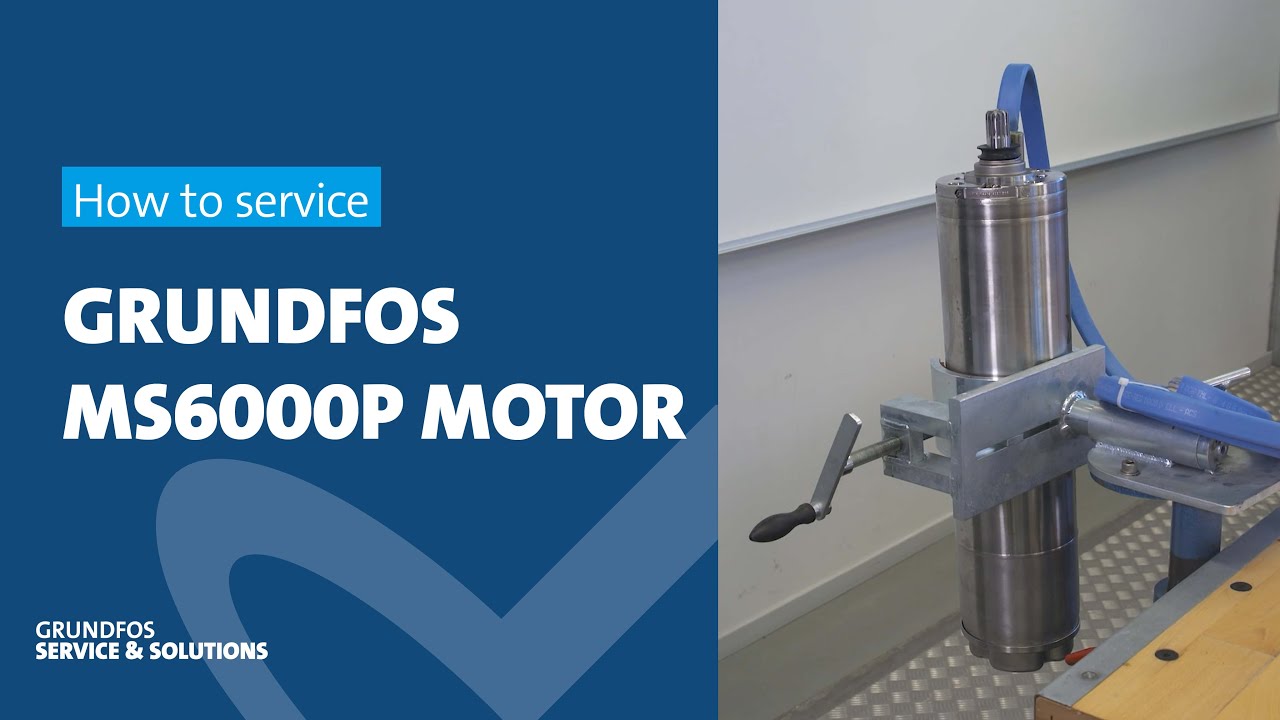 Grundfos service specialist shows how to service Grundfos MS6000P motor.