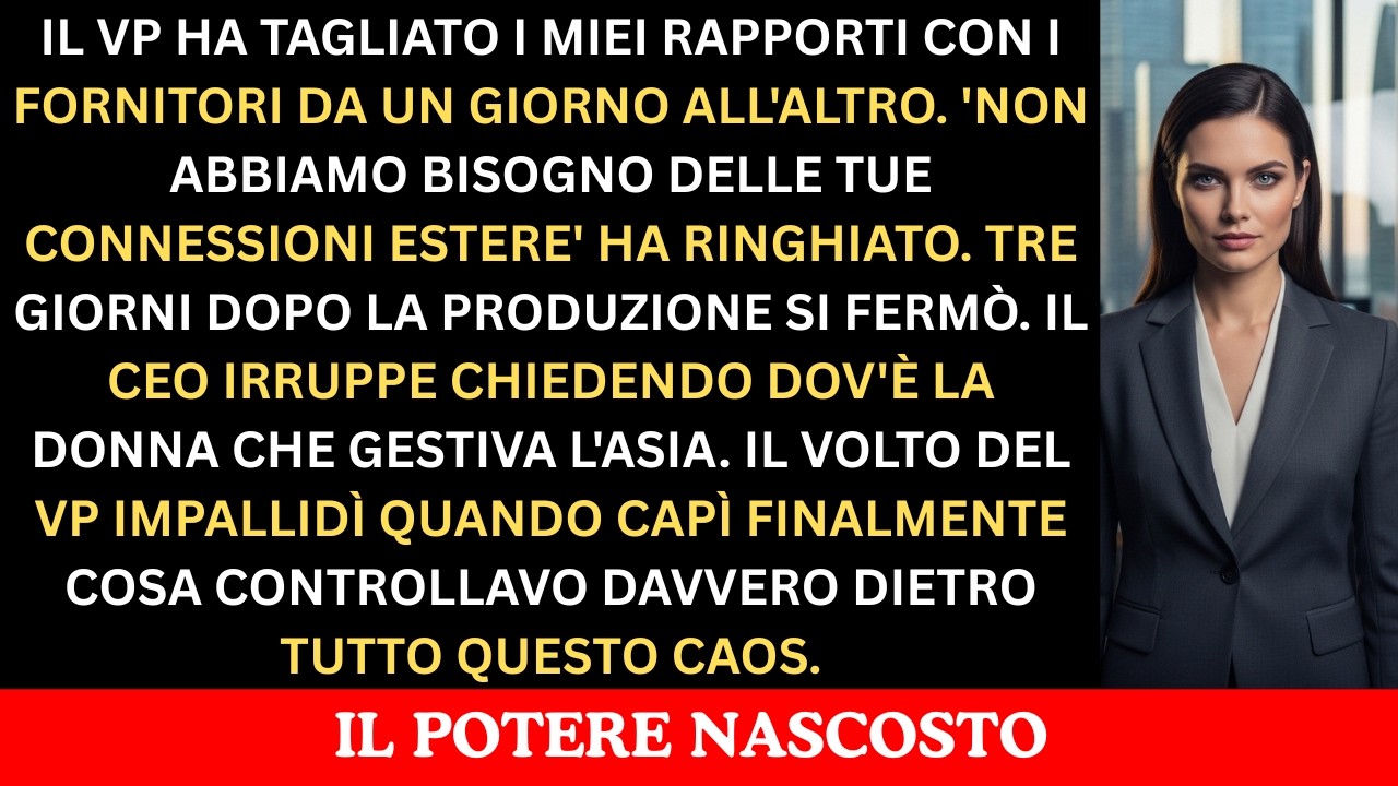 Il VP Ha Bloccato Tutti i Miei Contratti con i Fornitori. Poi la Supply Chain è Crollata