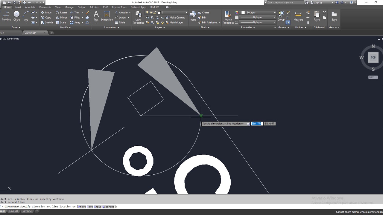 AUTOCAD AULA 010   COMANDO ROTATE   ROTA&Ccedil;&Atilde;O