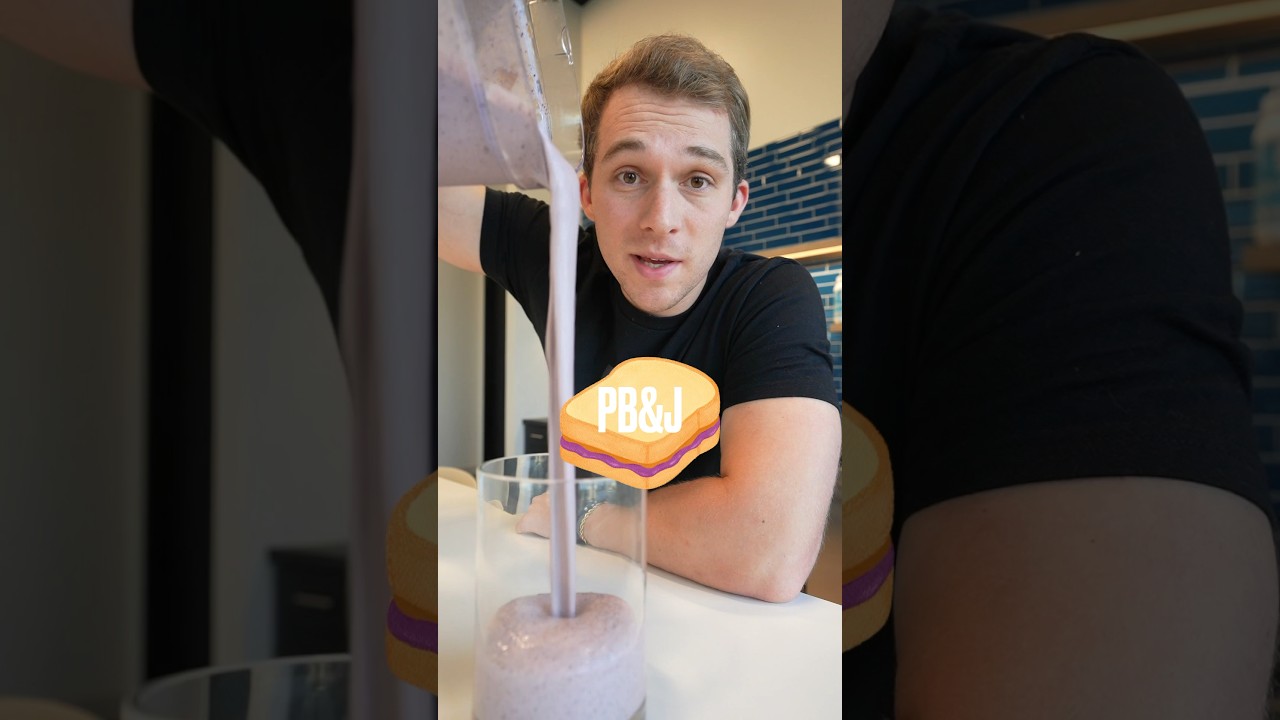 High Protein Peanut Butter & Jelly Smoothie